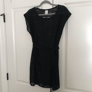 Black swimsuit cover-up